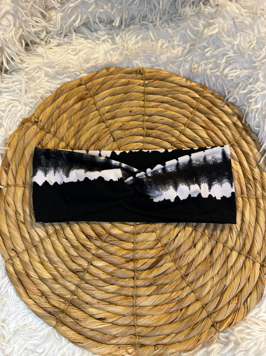 Black Tie Dye Headband