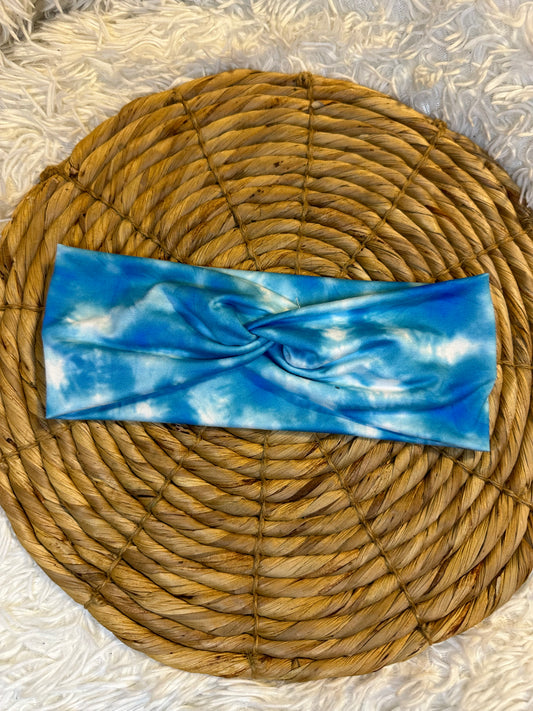 Blue Tie Dye Headband