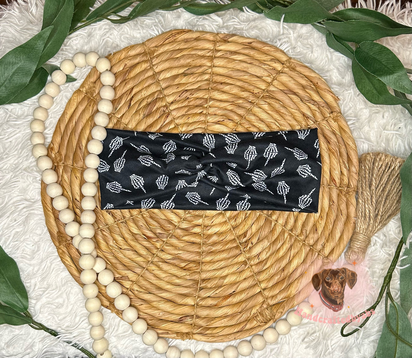 Middle Finger Skeleton Headband