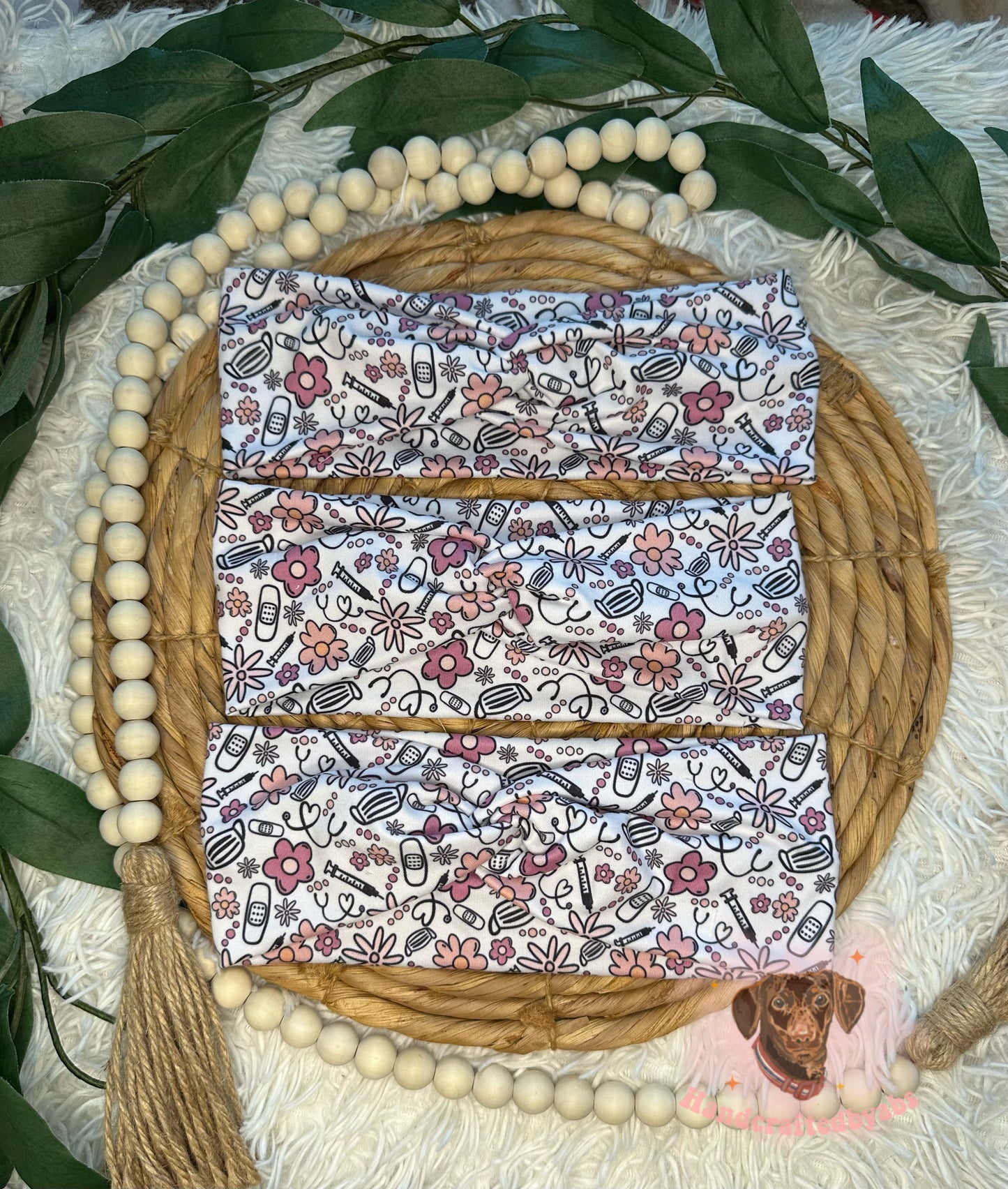 Floral Healthcare Headband