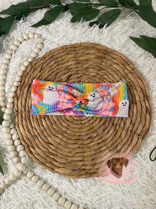 Rainbow Faux Embroidery Ghost