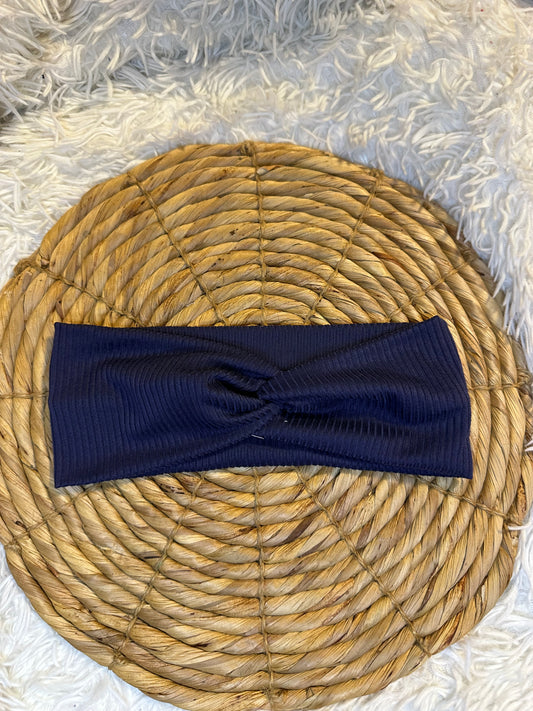 Navy Ribbed Headband