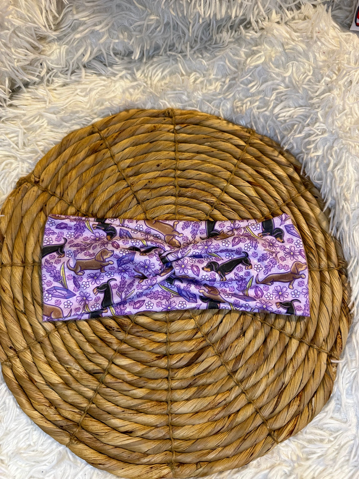 Lavender Dachshund Headband