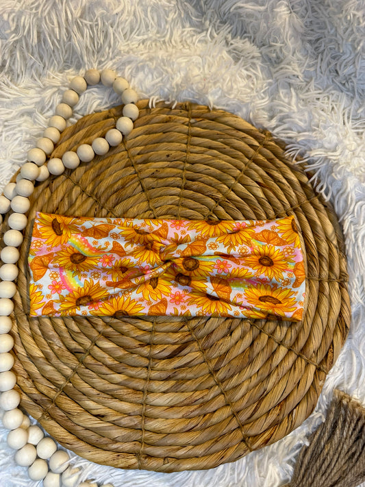 Rainbow Sunflower Headband