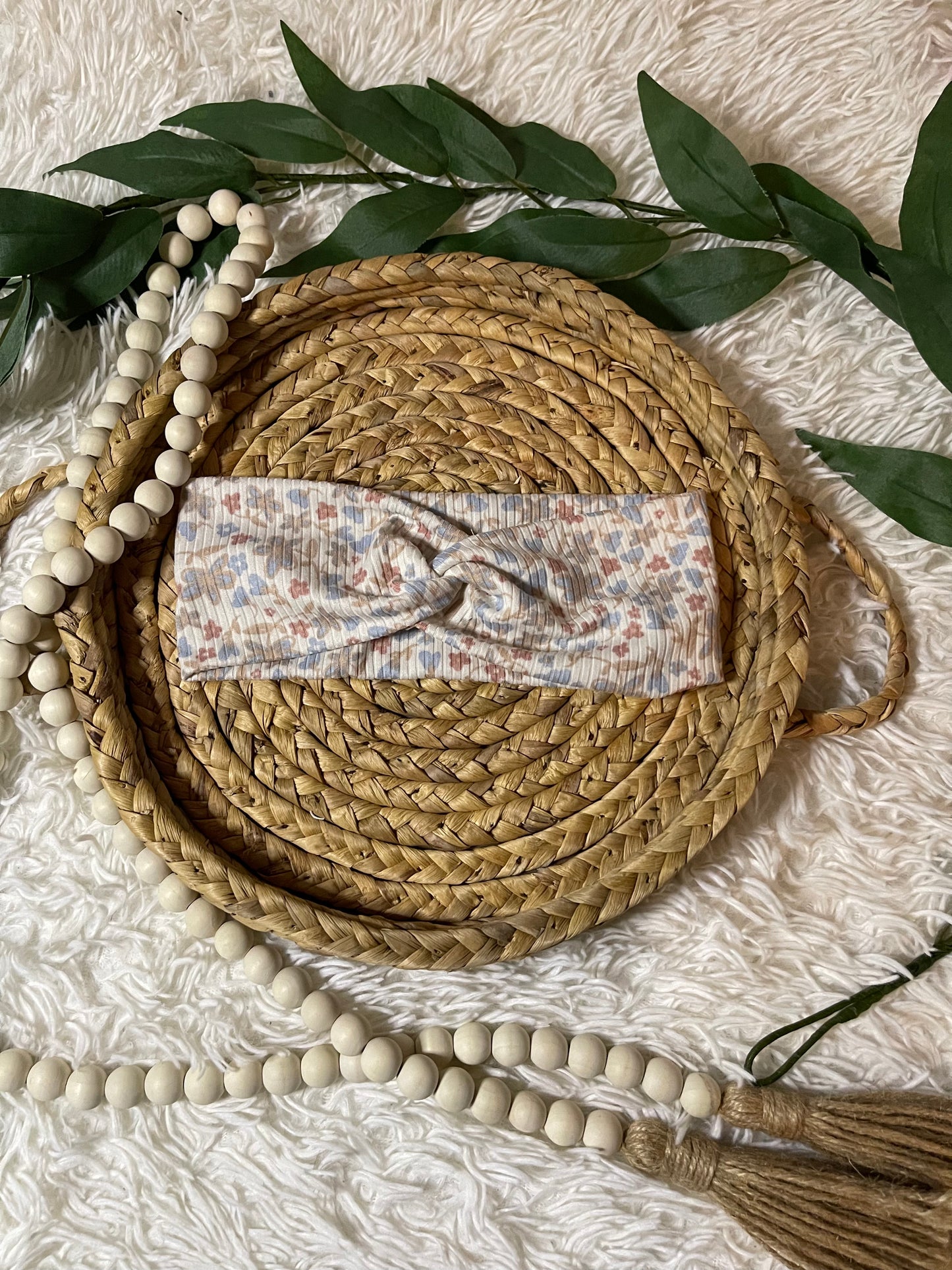 Cream Floral Headband